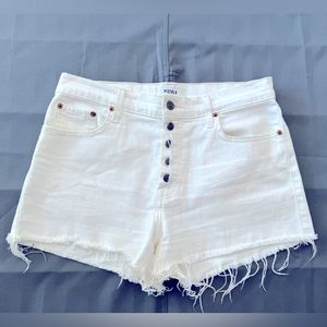 Pistola High Rise White Shorts, size 28